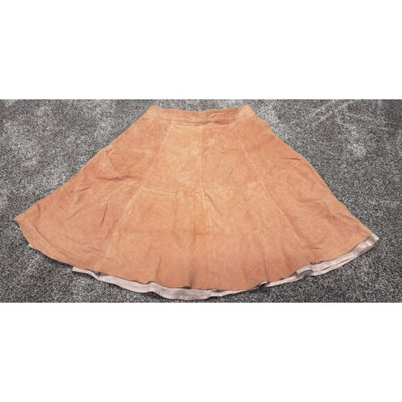 Iris And Ink Coral Goat Suede Skirt Size 8 - Picture 2 of 8